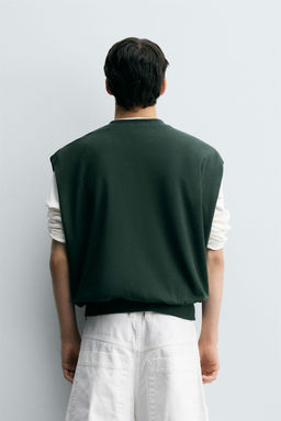 PIQU_ TEXTURED INTERLOCK GILET - Zara фото 3