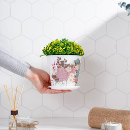 Цена за 2шт. Горшок для цветов Доляна Фрезия, 800 мл, цвет белый