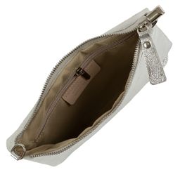 Сумка женская Sefaro из телячьей кожи маленькая серебристая  фото 2