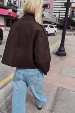 TRENCH CORTA CRUZADA / Marr?n - Zara фото 4