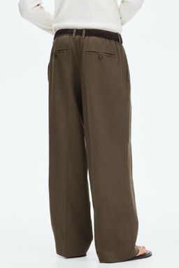 Pantal?n en mezcla de lino Loose Fit - H&m фото 11