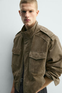 SUEDE LEATHER JACKET - Zara фото 14