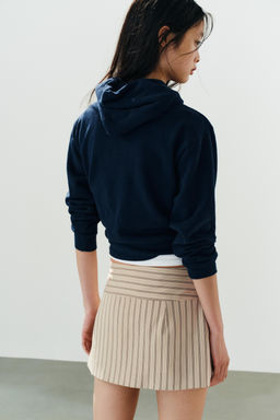 FALDA PANTAL?N BOTONES RAYAS / Marr?n claro - Zara фото 4