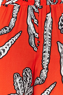 TRENDYOLMILLA Cicek Desenli Dokuma Plaj Pantolon TBESS24PL00021 фото 9