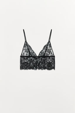 BRALETTE TRIANGULAR ENCAJE / Negro - Zara фото 4