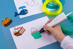 Поделкин Робокрафтика Набор PLA пластика для 3D ручки RBC-PLA-01 7 шт. № 01 матовый с блестками