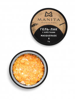 Manita Professional Гель-лак для ногтей с блёстками / Masquerade №06, 5 г