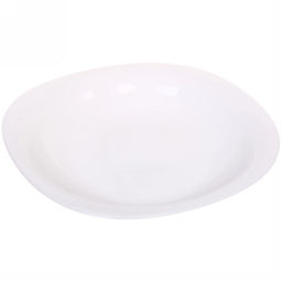 Цена за 2 шт. Тарелка "White magic" 21*21см глубокая, стеклокерамика мягкий квадрат