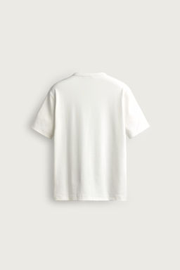 CAMISETA REGULAR FIT CUELLO PANADERO / Blanco roto - Zara фото 8