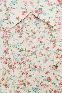 CAMISA ESTAMPADO FLORES VOLANTES / ?nico