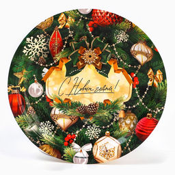 Цена за 20 шт. Тарелка одноразовая бумажная С Новым годом - Страна карнавалия фото 3