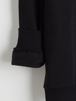 Bisiklet Yaka Bask?l? Erkek Sweatshirt