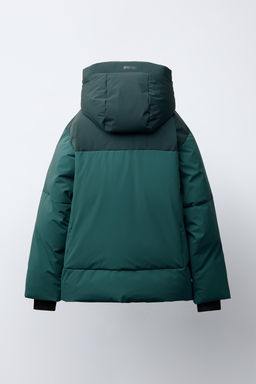 DOWN AND FEATHER PUFFER JACKET WITH REMOVABLE HOODIE, WATER-RESISTANT AND WINDPROOF COLOUR BLOCK RECCO® SYSTEM SKI COLLECTION - Zara фото 20
