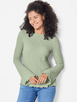 Женский жаккардовый лонгслив ESMARA