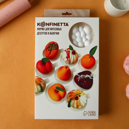 Форма для выпечки и муссовых десертов KONFINETTA Облачко, силикон, 30?18,8?3,5 см, 6 ячеек (7,4?7,4 см), цвет белый  фото 7