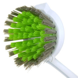 Щетка для посуды "Лайм" 27,5см круглая, с длинной пластмассовой ручкой (Китай)