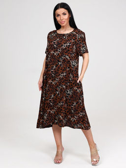 47 ПЛАТЬЕ ЖЕНСКОЕ (Коричневый) - А-дина фото 3