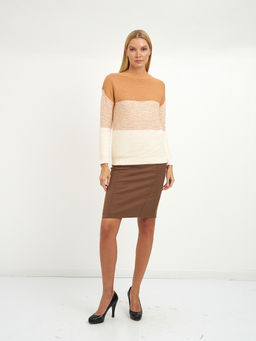 джемпер женский из хлопка в широкою полосу - Glenfield фото 2