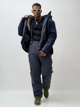 Горнолыжный костюм мужской зимний темно-серого цвета 392TC - Leifensh фото 22