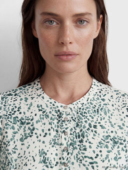 Hakim Yaka Desenli A Kesim Belmando Elbise