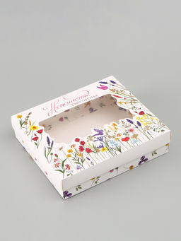 Цена за 2 шт. Коробка подарочная Нежность, тиснение, 23.5?20.5?5.5 см