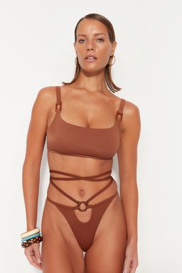 Ekru Aksesuarl? High Leg Bikini Alt? TBESS23BA00179 - Trendyolmilla фото 2