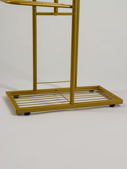 Подставка для цветов Greengo, 4 полки, 43×22×82 см, напольная, металл, цвет золотой