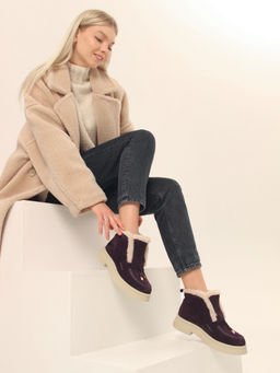 Ботинки EDART 307.florida be.сливовая замша/мех - Ed'art фото 2