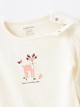 Bisiklet Yaka K?z Bebek ??t??tl? Bodysuit 3l?