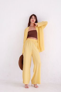 9444 Костюм из кимоно и брюк-палаццо жёлтый - Martichelli фото 6