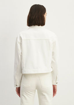 Megi Mavi Premium K?r?k Beyaz Jean Ceket  фото 3