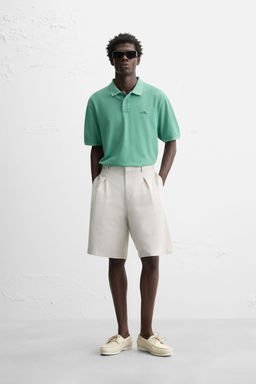 WASHED PIQU_ POLO SHIRT