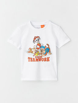 Bisiklet Yaka Paw Patrol Bask?l? Erkek Bebek Ti??rt
