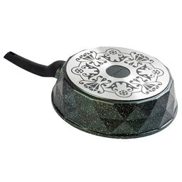 Сковорода с тефлоновым покрытием д28см Бриллиант Green, h7,1см, s0,4см, ручка из термостойкого пластика (Россия) - Домашняя мода фото 4