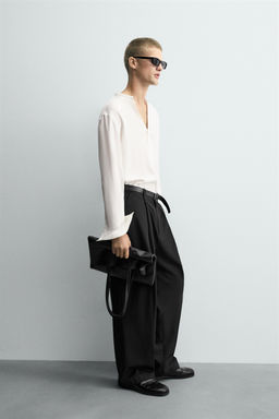 FLOWING RELAXED FIT SHIRT - Zara фото 12