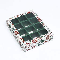 Коробка под 12 конфет Новогодний паттерн, 19?15?3.5 см - UPAK LAND фото 7