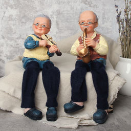 Цена за 2 шт. Фигурка Бабушка, Дедушка висячие ножки 18 см / YH0367 /уп 96/ - Галеонтрейд фото 4