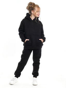 Спортивный костюм для девочки утепленный 22-7606 черный - Mini maxi фото 4
