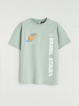 Bisiklet Yaka Brawl Stars Bask?l? Erkek ?ocuk Ti??rt