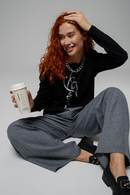 8513 Футболка с длинным рукавом женская