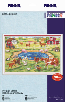 Набор для вышивания PANNA DE-7218 Утро на ферме 33.5 х 21.5 см