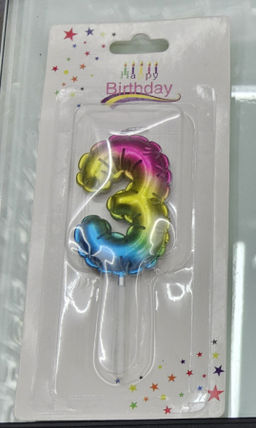 Свеча Цифра Градиент / KL-18 /уп 600/