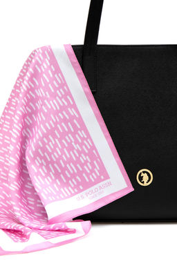 Женская черная подарочная сумка в штучной упаковке с шарфом Неожиданная скидка в корзине - U.s. polo assn фото 12