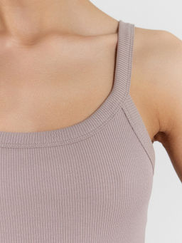 Топ женский бежевый в рубчик