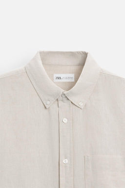 COTTON - LINEN SHIRT - Zara фото 9