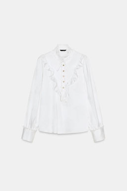 JACQUARD SATIN BLOUSE - Zara фото 7
