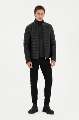 Мужская черная кожаная куртка Неожиданная скидка в корзине - U.s. polo assn фото 4