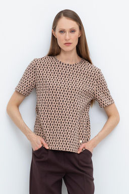 ЕВТ 3216/беж,ромбики фуфайка жен