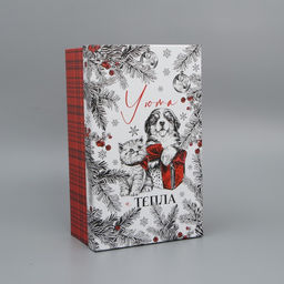 Коробка подарочная Уютного нового года, 32.5 20 12.5 см