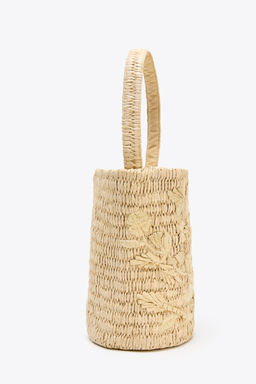 BRAIDED BASKET BAG WITH DESIGN - Zara фото 4